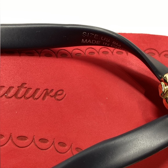 Juicy Couture Laney Wedge Striped Apple Charm Slip On Y2K Size 8 - Picture 8 of 11